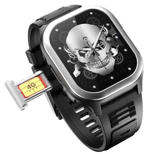 Fire-Boltt Oracle wristphone 4.97 cm Large Display, 4G SIM, LTE, WiFi, Android OS, Play Store Unlimited Apps, GPS Smartwatch